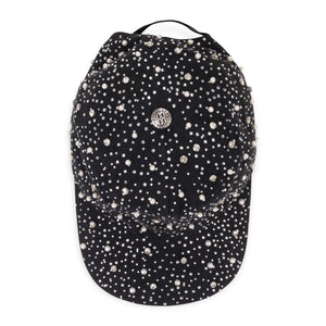 BLACK PEARL & RHINESTONE BASEBALL CAP